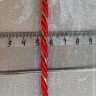 Шнур декоративный витой (канатик) 4 мм двуцветный: ярко-красный/золото №6233.8 