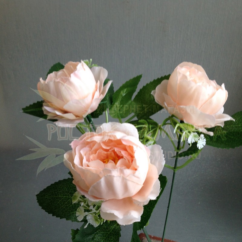 Роза пионовидная 26 см Персиковый №2175.1