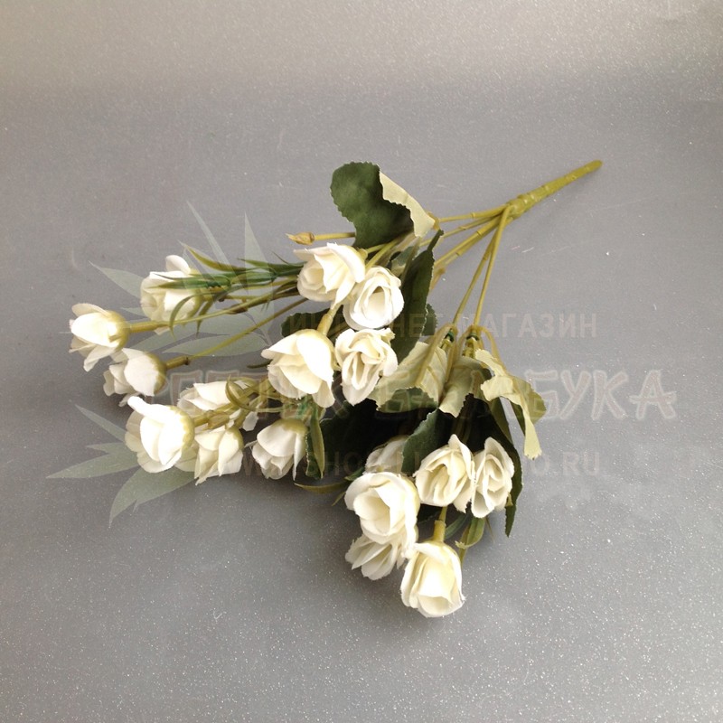 Роза спрей (букет 34 см (5 веток)) Белый №2165.1