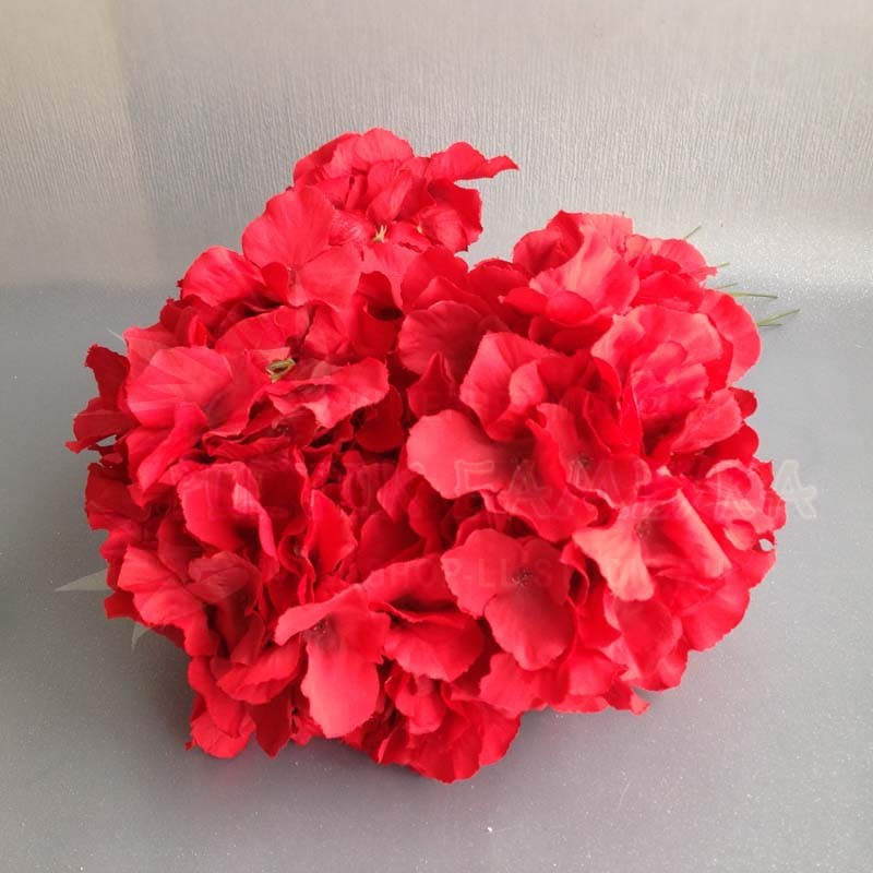 Цветок гортензии (диаметр 15 см) Красный №6585.7