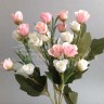 Роза спрей (букет 34 см (5 веток)) Белый/светло-розовый №2165.3