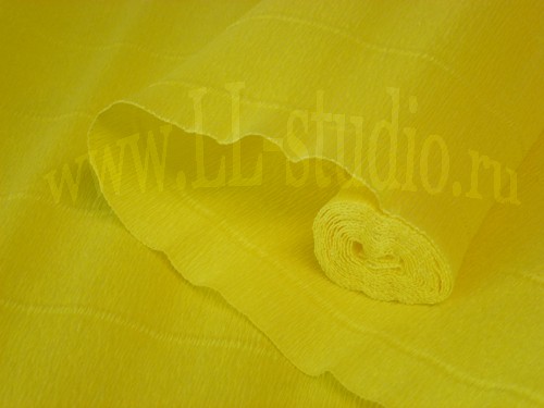 Флористическая креп-бумага (гофра) №575 лимонная