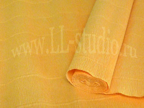 Флористическая креп-бумага (гофра) №576 жёлтая