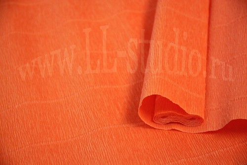 Флористическая креп-бумага (гофра) №581 оранжевая