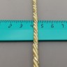 Шнур декоративный витой (канатик) 4 мм двуцветный: светло-золотистый  /золото №6233.17