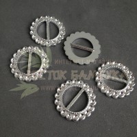 Пряжка Кольцо 3,5см (имитация страз) №6140