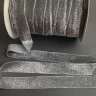 Лента бархатная (лента для рукоделия / тесьма) 25мм Серебро  №1148.25.2