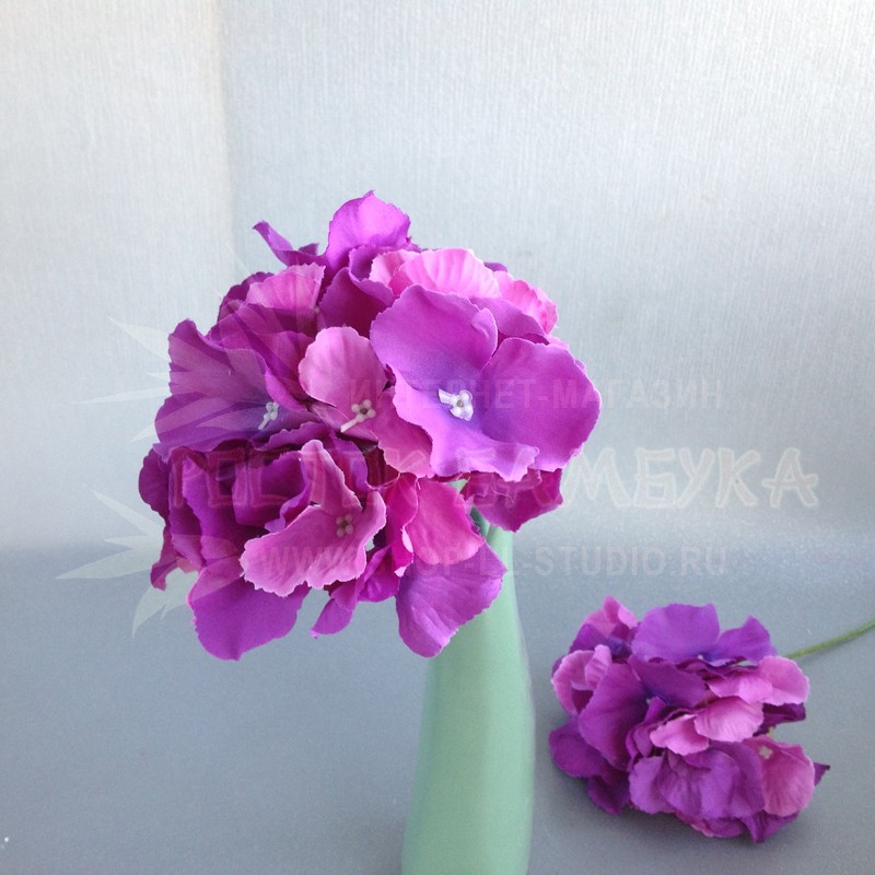 Цветок гортензии (диаметр 16 см) Фиолетовый №2197.3