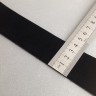 Лента бархатная (лента для рукоделия / тесьма) 38 мм Цвет черный №1168