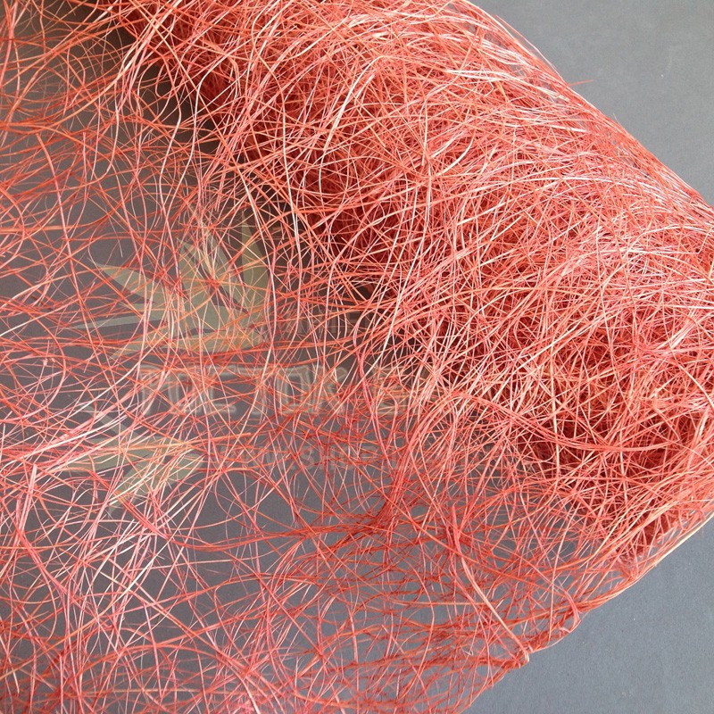 Сизалевое полотно Абака Цвет давленной брусники №3980
