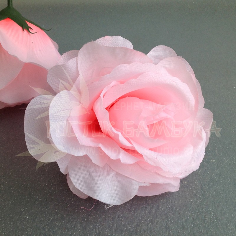 Роза (голова)  10 см Светло-розовый №2225.2