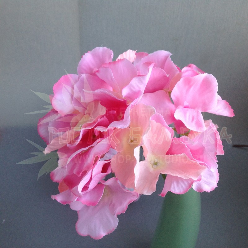 Цветок гортензии (диаметр 15 см) Ярко-розовый №6585.12