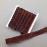 Лента бархатная мерцающая (лента для рукоделия / тесьма) 20 мм Цвет шоколадный с блеском №1170.2