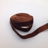 Лента бархатная мерцающая (лента для рукоделия / тесьма) 20 мм Цвет шоколадный с блеском №1170.2