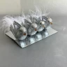 Птичка 10 см Серебро №4867.3