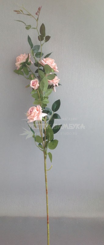 Роза кустовая (ветка 85 см) Нежно-персиковый №6802.5