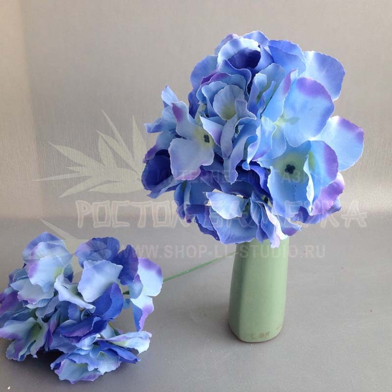 Цветок гортензии (диаметр 15 см) Синий/голубой №6585.11