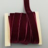 Лента бархатная (лента для рукоделия / тесьма) 20 мм Цвет красного вина №2348.5