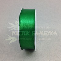 Лента 25 мм атласная Зеленый  №4222.25