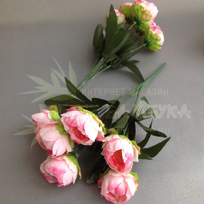 Пион мини в букете Розовый №2159.3
