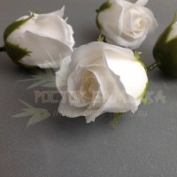 Роза мыльная (голова) 5 см Белый №2172