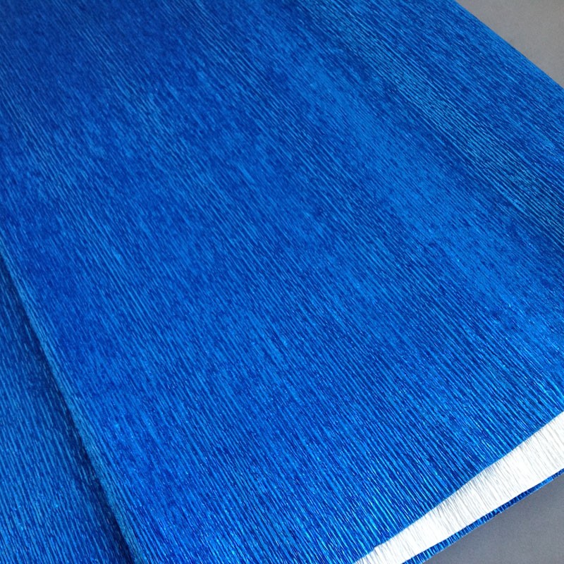 Флористическая креп-бумага (гофра) металл. №805 синий