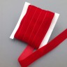 Лента бархатная (лента для рукоделия / тесьма) 20 мм Цвет красный №2348.12