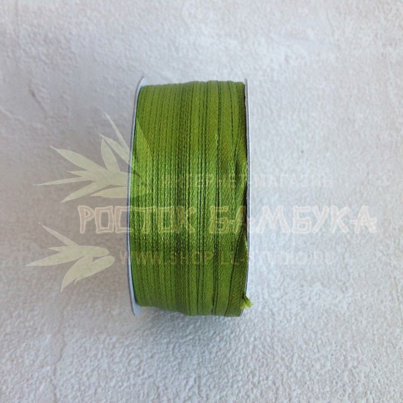 Лента  3 мм атласная Оливково-зеленый светлый №5765.3
