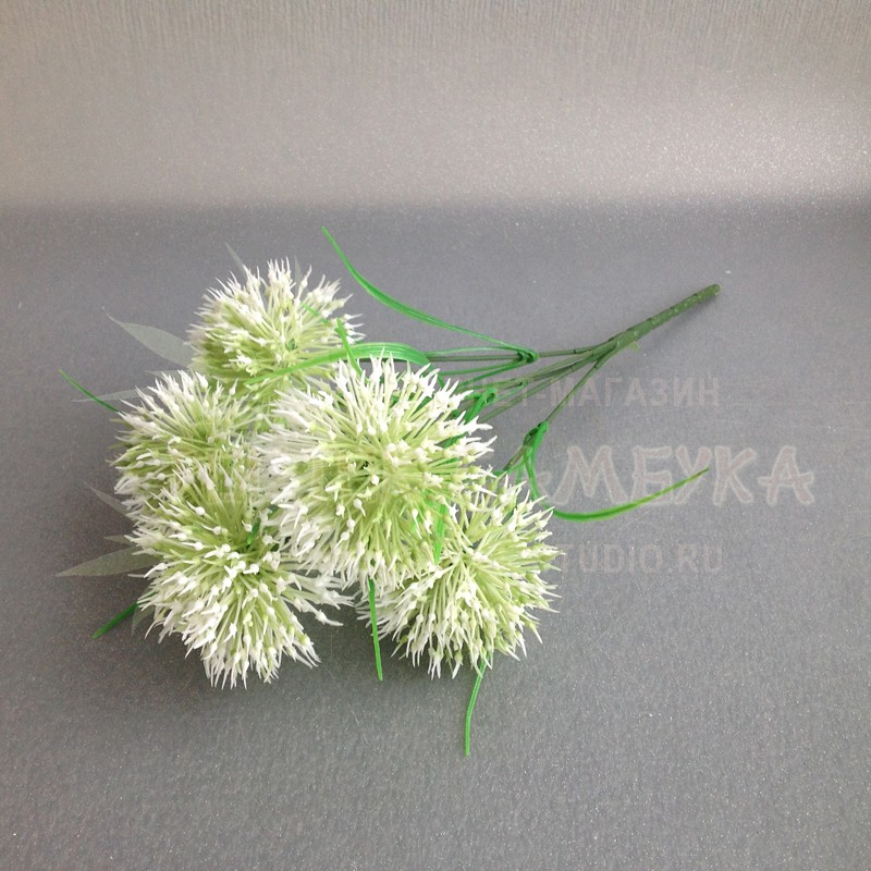 Цветок лука в букете Белый/зеленый №2298.2