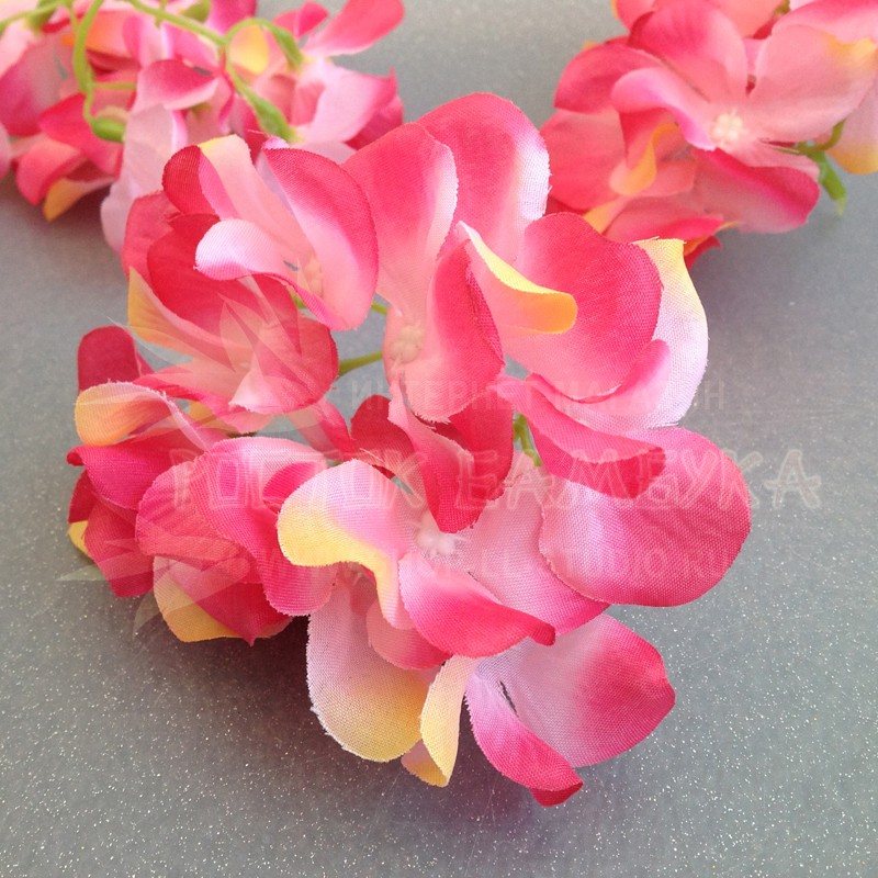 Цветок гортензии 11 см Розовый/ярко-розовый №6788