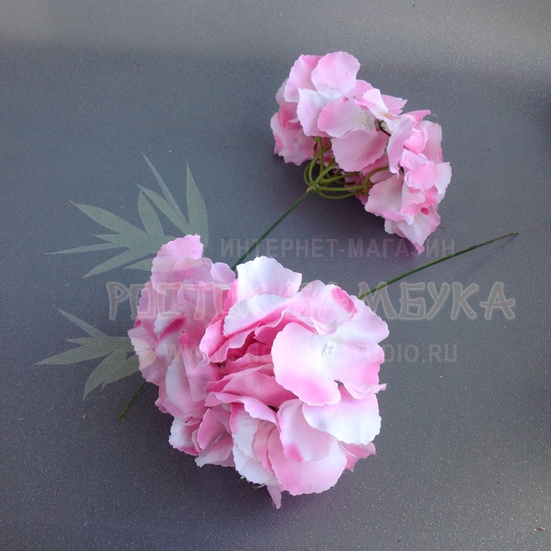 Цветок гортензии (диаметр 15 см) Бело-розовый №6585.1