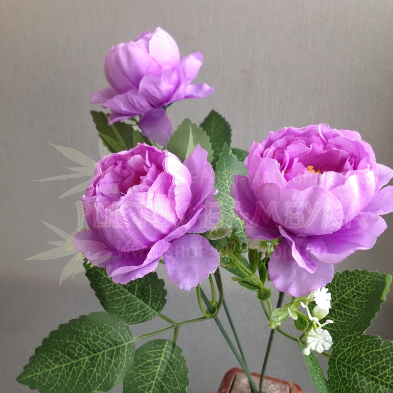 Роза пионовидная 26 см Сиреневый №2175.3