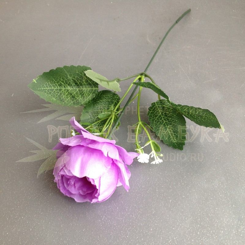 Роза пионовидная 26 см Сиреневый №2175.3